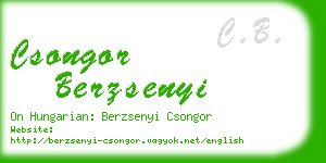 csongor berzsenyi business card